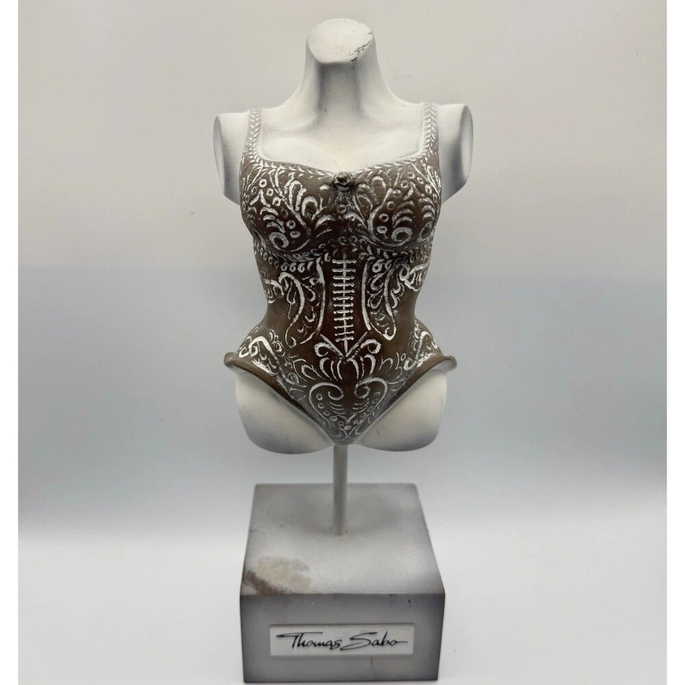 Thomas Sabo Store Display Mannequin Torso Bust Corset Style Jewelry Display